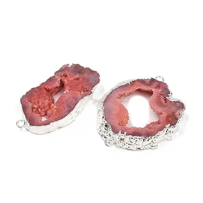 Dyed Natural Druzy Agate links G-R012-05S-03-1