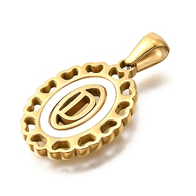 Golden 304 Stainless Steel Pendants STAS-K300-02G-D-1
