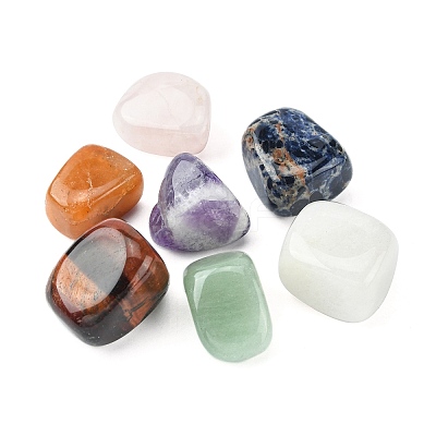 7Pcs 7 Styles Natural Mixed Gemstone Beads G-FS0005-52-1
