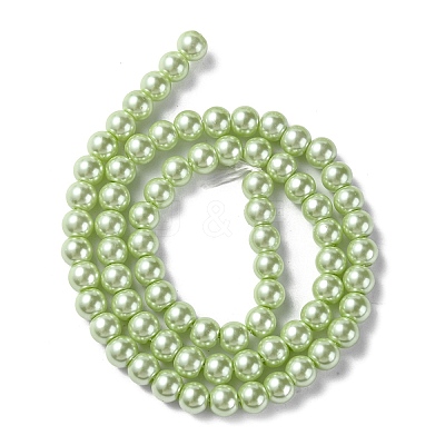 Eco-Friendly Dyed Glass Pearl Beads Strands HY-A008-6mm-RB005-1