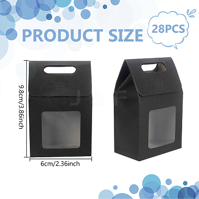 Rectangle Paper Storage Gift Boxes with Clear Window LS-CON-WH0095-60-1