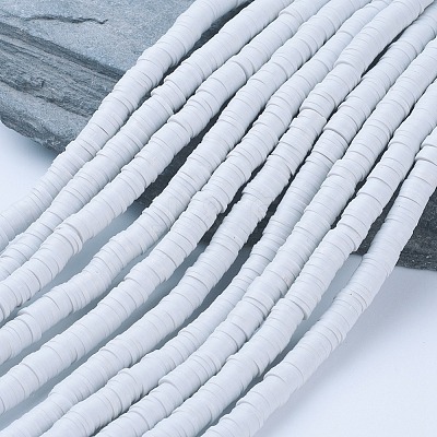Flat Round Handmade Polymer Clay Beads CLAY-R067-6.0mm-39-1