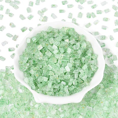 Transparent Spray Painted Glass Seed Beads SEED-L011-10A-15-1