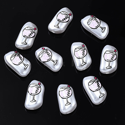 3D Printed ABS Plastic Imitation Pearl Beads KY-S163-435-1