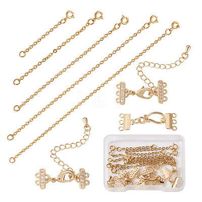 2Pcs Brass Hook and S-Hook Clasps DIY-TA0004-25-1