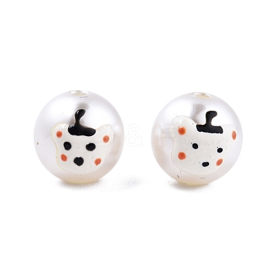 Animal Opaque ABS Plastic Imitation Pearl Enamel Beads KY-G020-03B-1