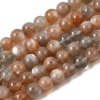 Natural Grey Moonstone Beads Strands G-F632-24-02-01-1