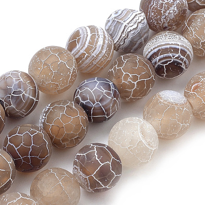 Natural Weathered Agate Beads Strands X-G-S259-05G-8mm-1