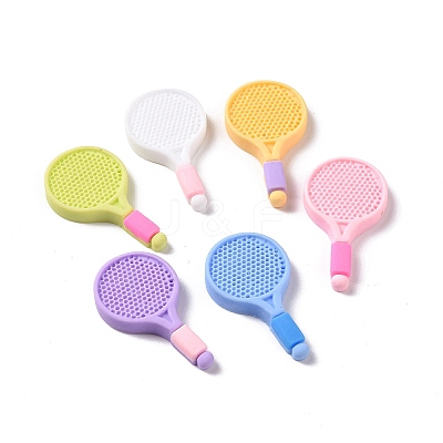 Opaque Resin Accessories Ornaments Resin Racket Cabochons X-RESI-B013-01-1