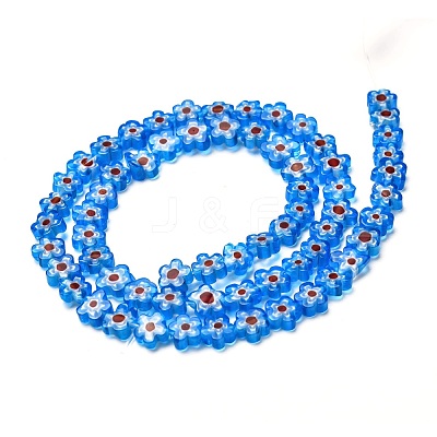 Handmade Millefiori Glass Bead Strands X-LAMP-J035-8mm-17-1