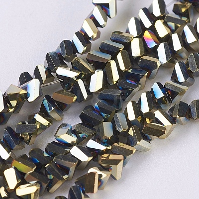Electroplate Glass Beads Strands EGLA-J145-6mm-FP03-1