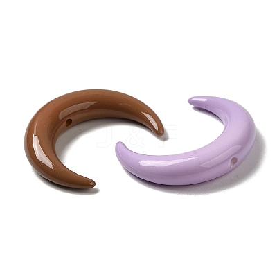 Opaque Baking Paint Acrylic Beads X-MACR-G064-06-1