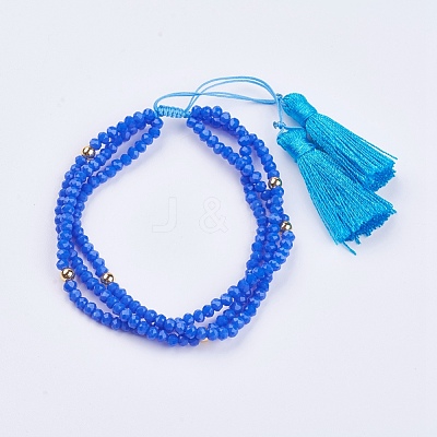 Glass Multi-strand Bracelets BJEW-I237-01A-1