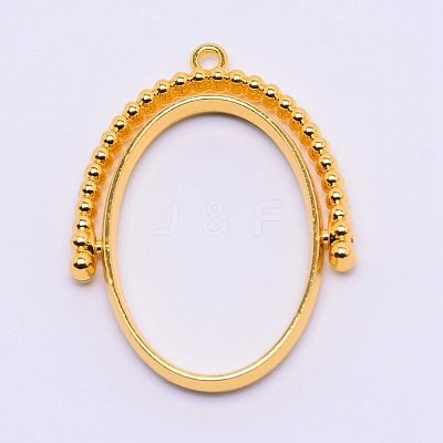 Alloy Open Back Bezel Pendants PALLOY-WH0071-61G-RS-1