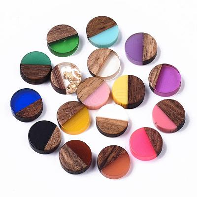 Resin & Walnut Wood Cabochons RESI-S358-70-1