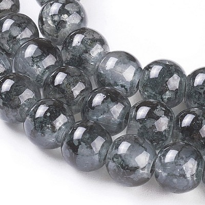 Spray Painted Glass Beads Strands GLAA-A038-B-63-1