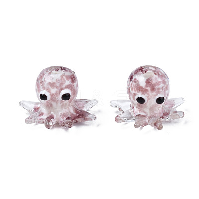 Handmade Bumpy Lampwork Beads Strands LAMP-N021-37E-1