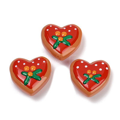Handmade Heart Lampwork Beads Strands LAMP-P069-04B-02-1