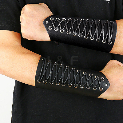 Adjustable Imitation Leather Waxed Cord Bracelets BJEW-WH0012-03B-1