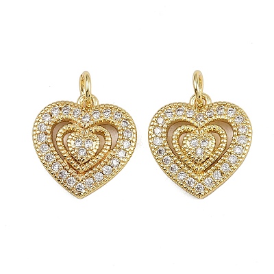 Brass Micro Pave Cubic Zirconia Pendants ZIRC-I367-11G-06-1