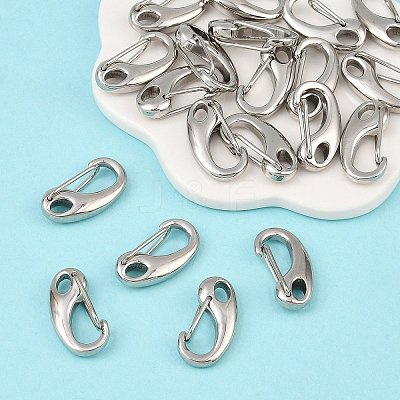 Tarnish Resistant Polished 304 Stainless Steel Keychain Clasp Findings STAS-R072-59A-1