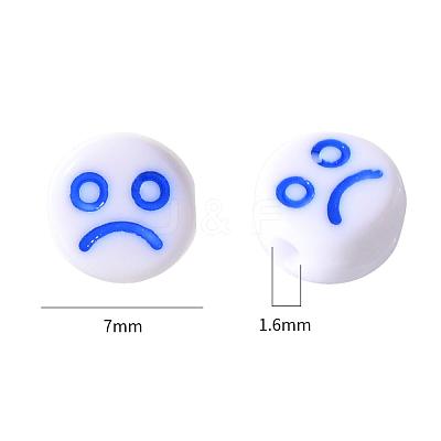 White Opaque Acrylic Beads MACR-YW0001-20-1