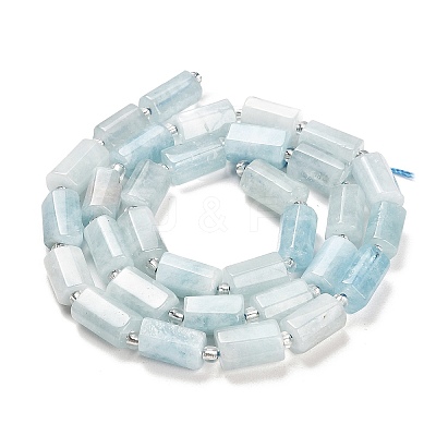 Natural Aquamarine Beads Strands G-G068-A30-01-1