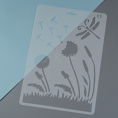 Plastic Reusable Drawing Painting Stencils Templates DIY-F018-B11-1