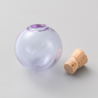 Transparent Glass Bottles Pendants Small DIY Bottles with Cork AJEW-WH0258-748C-02-1