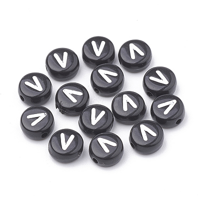 Opaque Acrylic Beads SACR-N002-02V-1