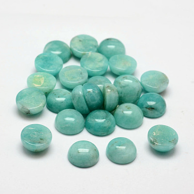 Dome/Half Round Natural Amazonite Cabochons G-O146-02D-1