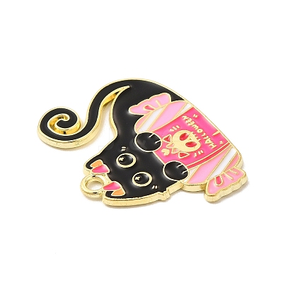 Halloween Theme Alloy Enamel Pendants ENAM-I053-B01-1