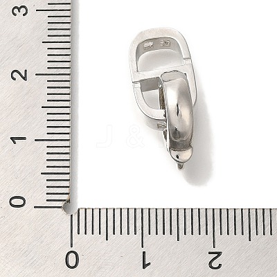 Brass Fold Over Clasps KK-K389-107P-1