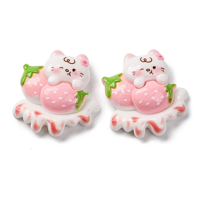 Cat Theme Opaque Resin Cabochons CRES-Z010-01D-1