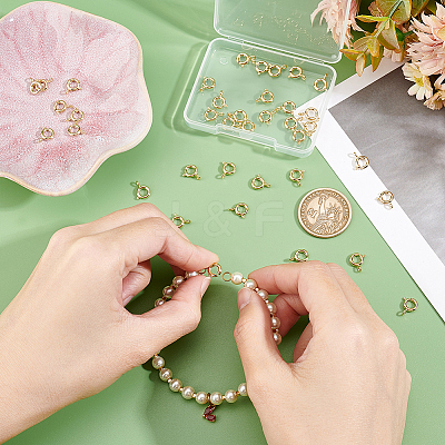 40Pcs Eco-friendly Brass Spring Ring Clasps KK-DC0001-72-1