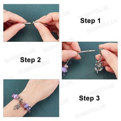 9Pcs 3 Style Brass European Style Bracelet Making MAK-SC0001-14-1