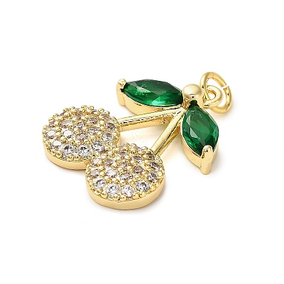 Brass Micro Pave Cubic Zirconia Pendants KK-L229-02G-01-1