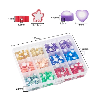 240Pcs 12 Style Handmade Polymer Clay Beads CLAY-YW0001-29-1