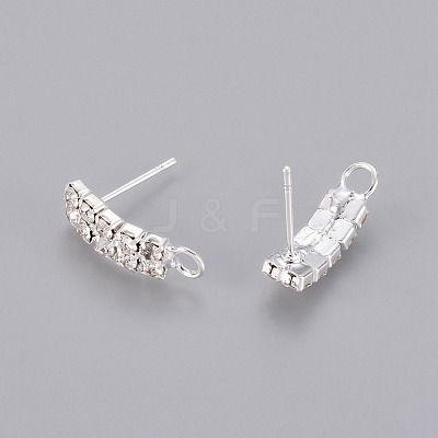 Brass Stud Earrings Findings X-RB-H297-13-S-1