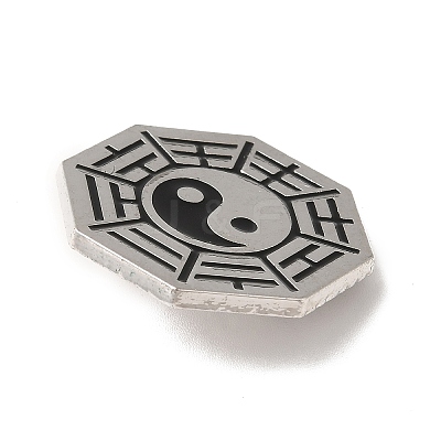 Eight-Diagram Tactics with Yin Yang Alloy Brooch Pin LS-JEWB-K008-02P-1