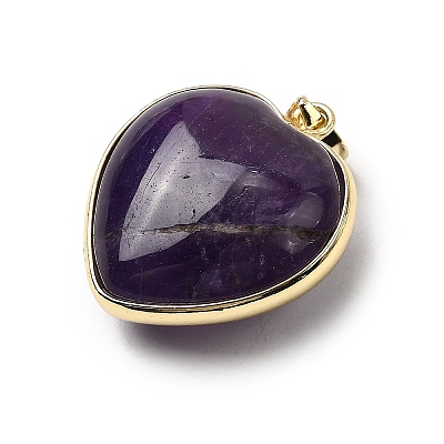 Natural Amethyst Pendants G-B149-10G-07-1