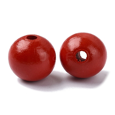 Wood Large Hole European Beads WOOD-D027-01A-1