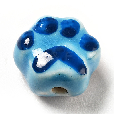 Handmade Printed Porcelain Beads X1-PORC-F005-02A-1