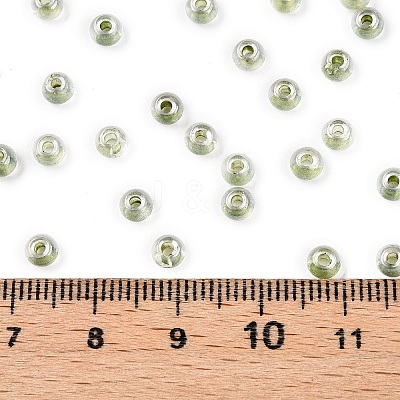 6/0 Transparent Inside Colours Glass Seed Round Beads SEED-N006-004H-1