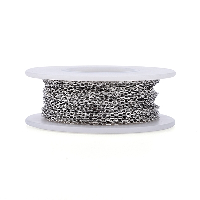 Tarnish Resistant 304 Stainless Steel Cable Chains CHS-F011-13A-P-1