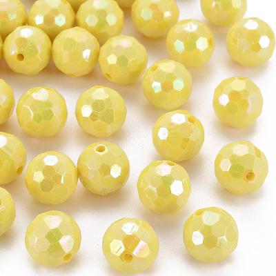 Opaque Acrylic Beads TACR-S154-10F-08-1
