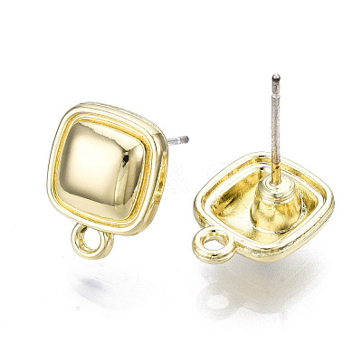 Alloy Stud Earring Findings PALLOY-T064-64LG-RS-1