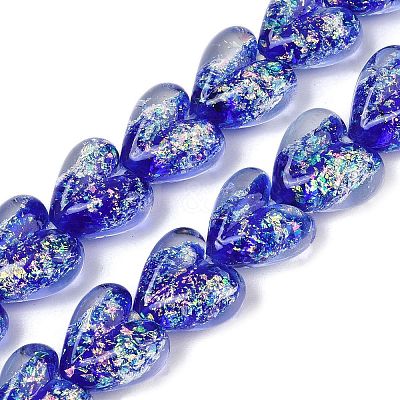 Handmade Foil Glass Beads DICH-C001-01H-1