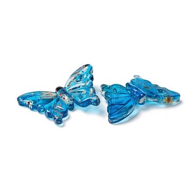 Handmade Gold Sand Lampwork Pendants LAMP-S100-B-1