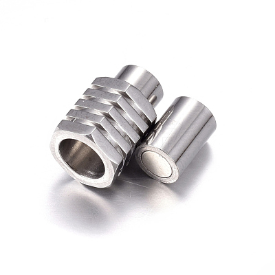 Tarnish Resistant 304 Stainless Steel Magnetic Clasps X-STAS-H055-2-1